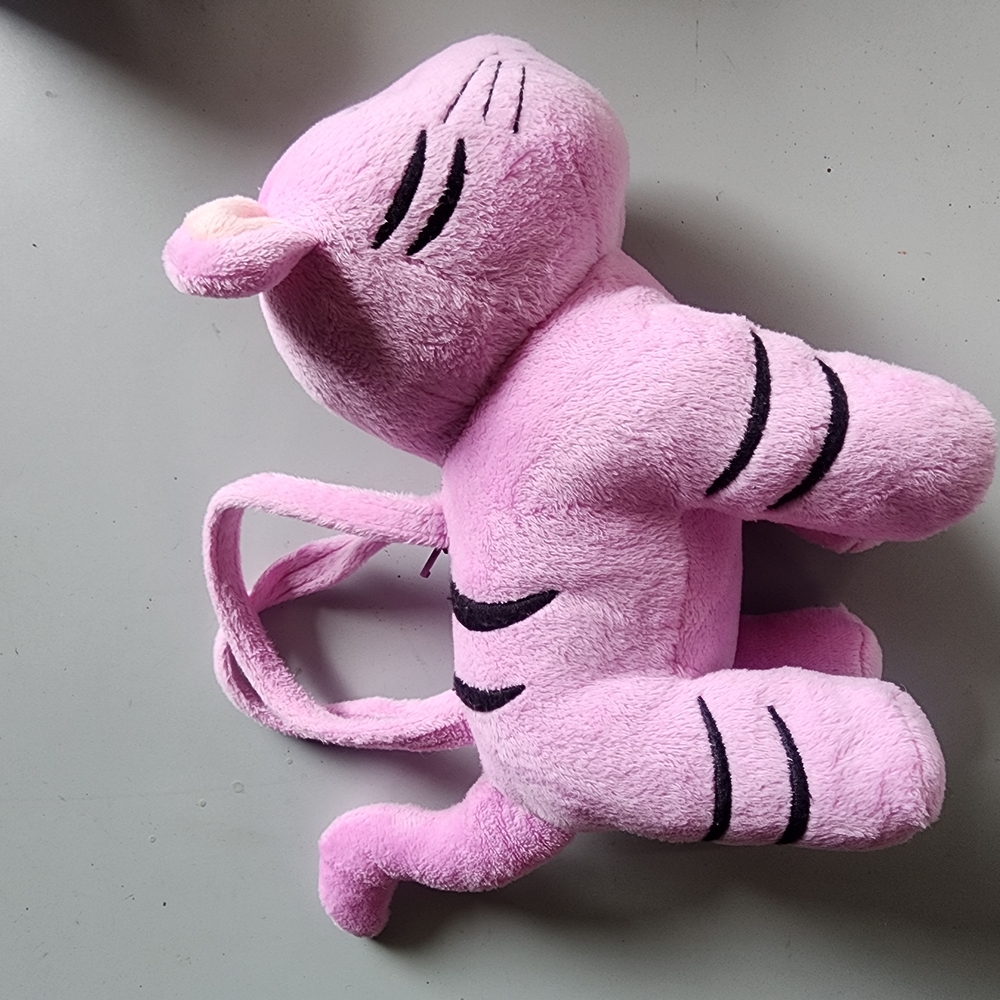 Pink Tiger Plush Backpack